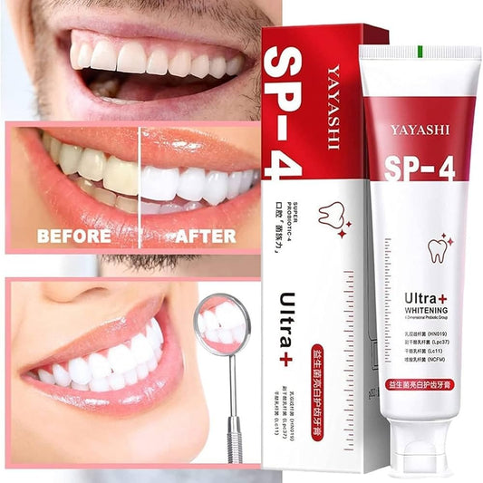 Yayashi SP4 Oral Care Probiotic Whitening Toothpaste – Shine Brighter, Remove Years of Coffee, Tea & Smoking Stains